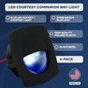 Five Oceans LED Companion Way Light, 4 Pack Marine Courtesy Lights, Square Light for Boat Interior, Deck, Cockpit, Blue LED, for Pontoon, Fishing Boat, Bass Boat, Yacht, Sailboat, RVs - FO4002-M4