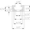 POWERTEC 71209 4pcs T Track intersection Kit with Wood Screws
