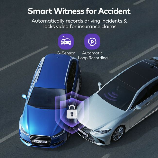 Accident-Sensing Dashboard Cameras : vava dash