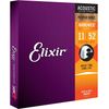 Elixir Strings, Phosphor Bronze, Acoustic Guitar Strings, Nanoweb Coating, Custom Light (.011-.052)