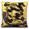 The Leonardo Collection Filled Sequin Cushion - Black and Gold