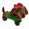 Festive Plush Sausage Dog Elf 12"