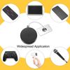 sourcing map 3.3ft Retractable Cable Lock with Square Patch Remote Control Security Lock with Adjustable Cord Tether Anti Theft for Laptop, TV, 150 G, Black