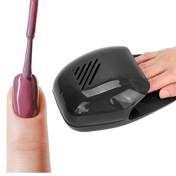 Mini Essiccatore per Unghie, Macchina Professionale per Smalto D'arte Ad Asciugatura Rapida per Unghie Gel Nail Dryer Strumenti per Manicure con Piccolo Soffiatore per Uso Domestico (Nero)