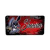 Digitally Airbrush Painted Personalized Custom Evil Rabbit Auto License Plate Tag