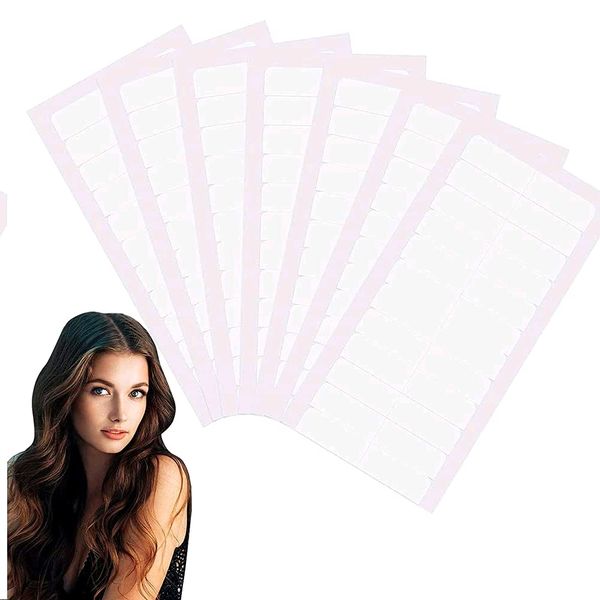 Hair Extension Tape Tabs, 180 Pieces Double Sided Adhesive Tapes in Hair Extensions, Human Hair Tape Beauty Tool for Women Hair Weft, Replacement - 4 x 0.8cm (White)