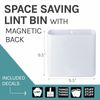 Large Magnetic Lint Bin - White