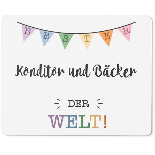 JUNIWORDS Mauspad Mousepad, Bester Konditor und Bäcker der Welt (5706775)