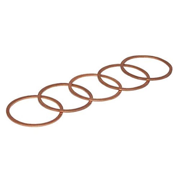 Copper sealing rings, 10 x 16 x 2 mm, pack of 25 Kramp