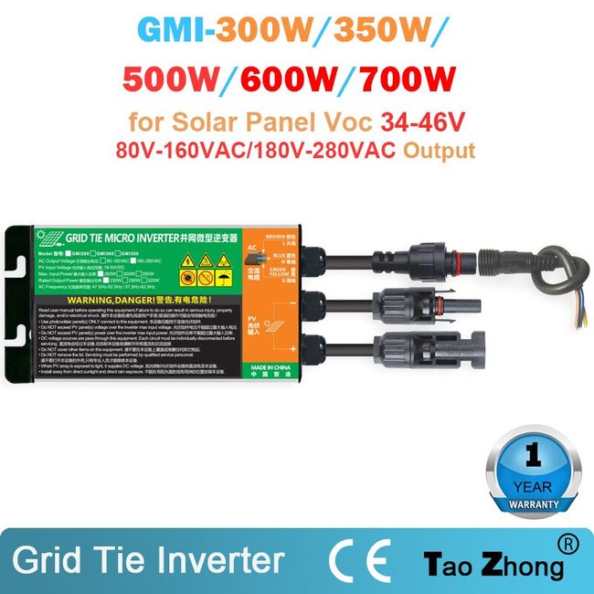 China Solar Micro Inverter for Solar System MPPT 60HZ 600W