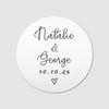 Gold Foil Wedding Monogram Stickers - Clear Envelope Seals Labels - RW34