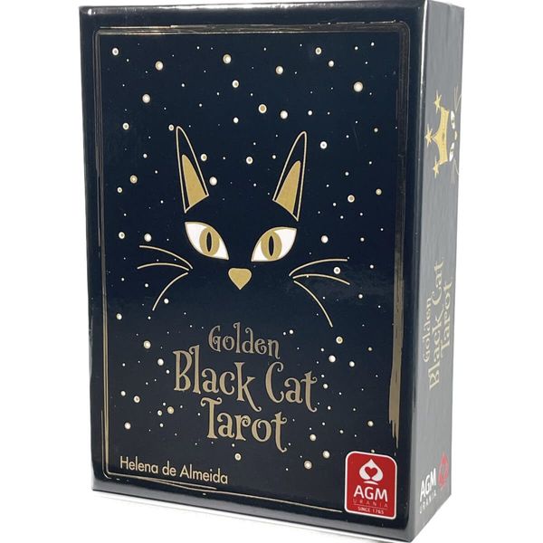 Tarot Cards, 78 Cards, Tarot Divination, Golden Black Cat Tarot, Japanese Instruction Manual Included (English Language Not Guaranteed)