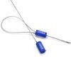 50pcs Numbered Security Cable Seals Tamper Proof Steel Wire Cable Tags Pull-Tite Trailer Seals Cable Ties-Strap (Blue)