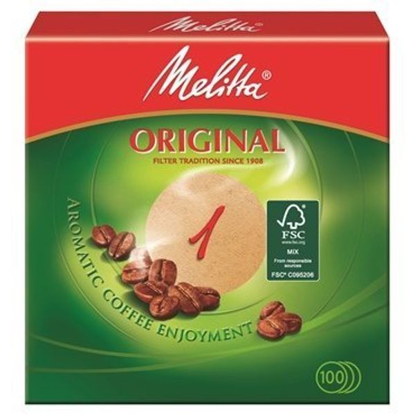 500x Round Melitta Original Filter Coffee Filter 1 Round (Natural Brown)