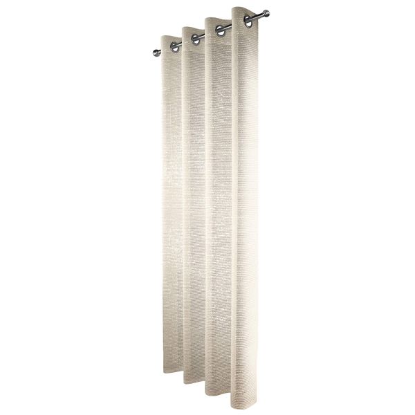 Adele Shimmer Voile Panels/Curtains In 6 Great Colours,Chrome Ring Top, Assorted Drops (54" Drop, Champagne)