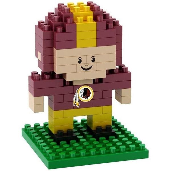 FOCO BRXLZ NFL Washington Redskins Mini Football Player 3-D Construction Toy