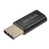 kenable USB Micro Socket to USB Type C Male Plug Charging Adapter BLACK