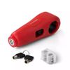 Motorcycle Scooter Lock Brake Alarm Handlebar Throttle Grip Security Red