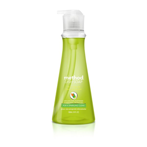Method Dish Soap Pump, Lime + Sea Salt, 18 Fl Oz (Pack of 6)