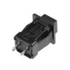 sourcing map 5pcs 12mm Latching Type Mini Push Button Switch Black Button SPST NO