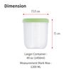 FOSA vacuum container, microwavable with lid 49oz, 2pcs set (vacuum unit not included)