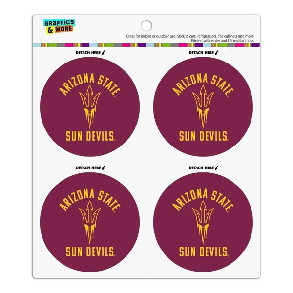 Arizona State University Sun Devils Refrigerator Fridge Locker Vinyl Circle Magnet Set