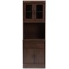 Baxton Studio Laurana Kitchen Cabinet and Hutch in Dark Walnut