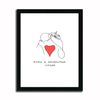 Kiss - Line Drawing Framed Print