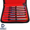 Dental PDL Luxating Root Elevators Set of 7 Straight Angled Spade Serrated Tips