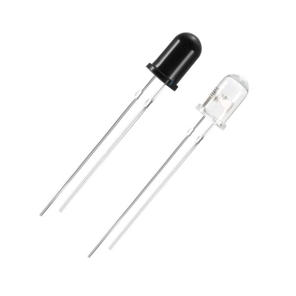 uxcell LED IR Emitter IR Receiver Diode DC 1.2-1.3V Light Emitting Diode for Arduino 20 Pairs Black