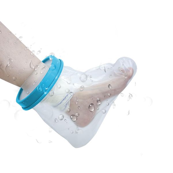 Waterproof Foot Cover for Shower, Cast Cover Foot for Shower, Soft Ankle Cast Cover for Shower Adult, Reusable Plaster Foot Dressing Protector, Non Slip Cast Protectors for Bandage Wound Tattoo