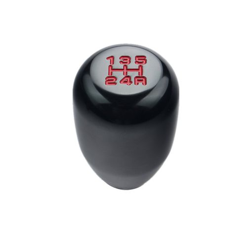 DEWHEL 5 Speed Manual Shift Knob M10x1.25 Screw On Aluminum for Nissan Mazda Mitsubishi (Black)