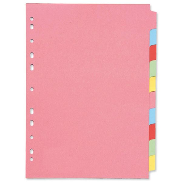 Q-Connect A4 Subject Divider Multi Punched (Pack of 3)