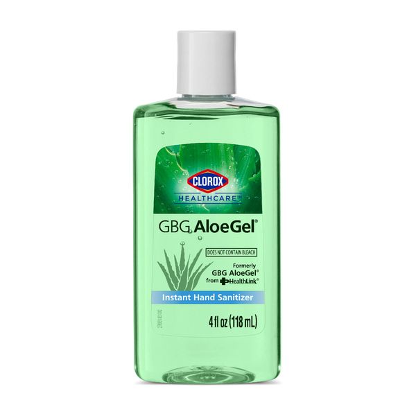 Clorox Healthcare GBG AloeGel Hand Sanitizer Gel 4oz (118ml) | Clorox Hand Sanitizer Gel Mini | Bleach Free Instant Travel Size Hand Sanitizer Gel (1 Pack)