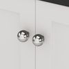 goldenwarm 20 Pack Chrome Cabinet Knobs Round Ball Dresser Hardware Polished Nickel Kitchen Knobs for Cabinets Single Hole