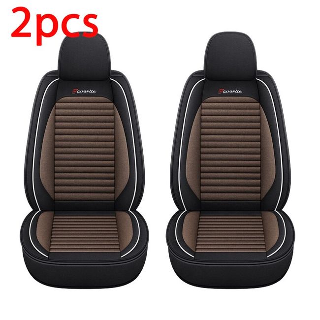 Luxury Car Seat Covers Leather Flax Seat Cover Mat Universal