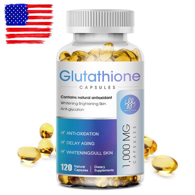 Glutathione Capsule Strong Antioxidant Anti-Aging Skin Whitening Liver Health US