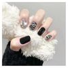 Lwenjing Nail Tip, False Nail Tip, 3D Nail Tip, Handmade Nail Tip, Wedding Nail Tip, Cute, Short Nail Tip, Popular, Japanese Style, Bride Nails, Shiny, False Nails, Pack of 24 (S12)