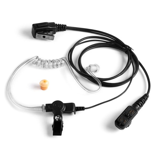 SUNDELY® Headset Earpiece Compatible with HYT Hytera Radio PD580 PD700 PD702 PD705 PD708 PD752 PD780 PD782 PD785 PD788 PD790Ex PD792Ex PD982 PT580 UL913 Walkie Talkie Acoustic Tube & PTT Multi-pin