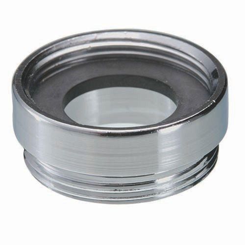 Neoperl 15 3690 5 Faucet Adapter, Solid Brass, Chrome Finish, Female 13/16"-24 Top Threads, Male 3/4"-27 Bottom Threads