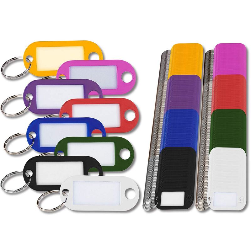 PEARL Key Fob Plate: 480 Key Tags with Key Rings for Labelling, 8 ...