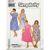 Simplicity Pattern #9615 SIZE: ALLMISSES' LOOSE-FITTING DRESSES