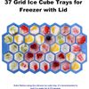 Ice Cube Trays For Freezer With Lid-37 Grid Silicone For Small Ice Cube Reusable