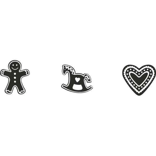 Heyda Stamp Set Mini Gingerbread Set of 3 Cr