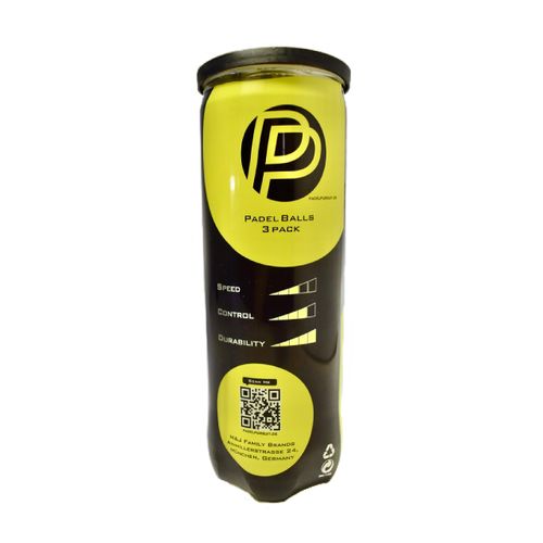 PadelPursuit Training Padel Balls for Training Games, 3 x 3 Tub, 9 Padel Tennis Balls