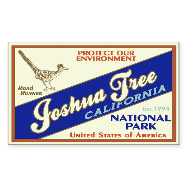CafePress Joshua Tree (Road Runner) Rectangle Sticker Rectangle Bumper Sticker Car Decal