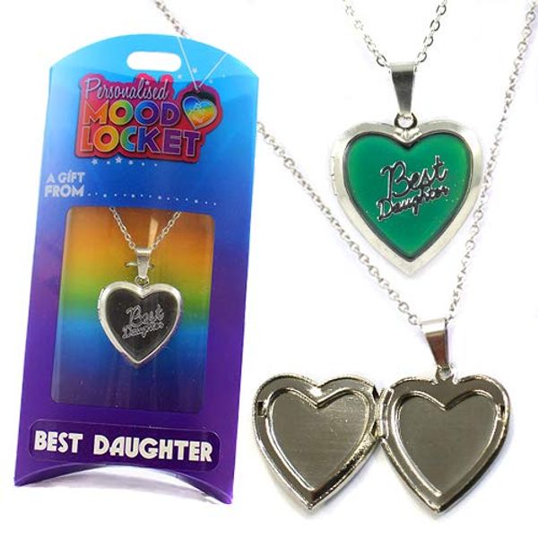 Stands Out Personalised Mood Locket Necklace - Daughter