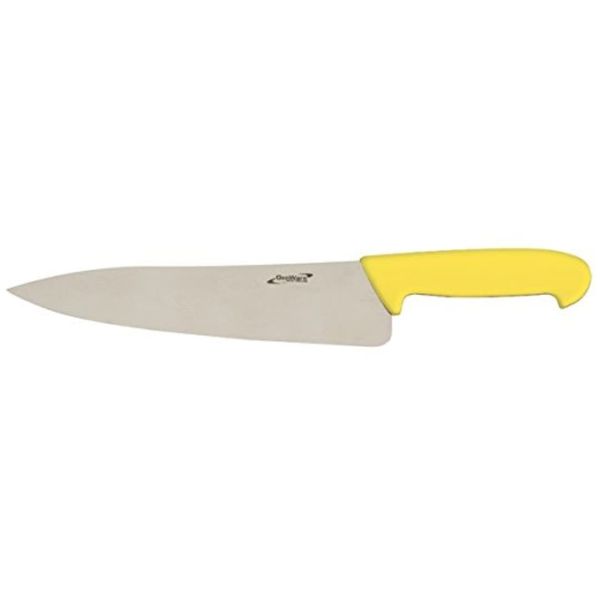 Genware NEV-K-C10Y Knife, 10'' Chef, Yellow