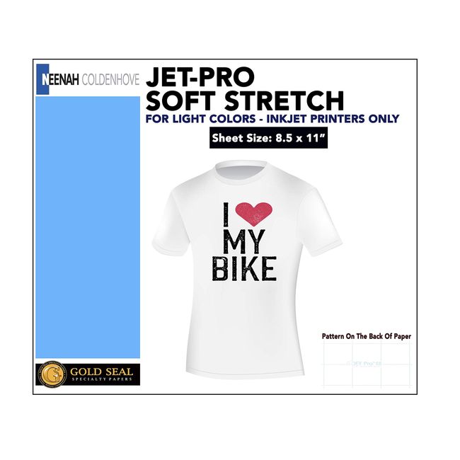 Neenah JET-PRO SofStretch Heat Transfer Papers, 8.5" x 11", 10 Sheet Pack