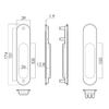 Kawaguchi Giken RM-101-N Handle, Empty Lock, Nickel